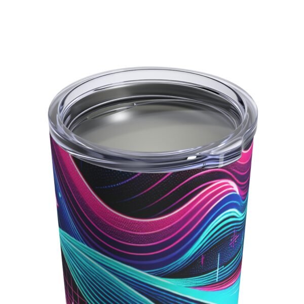 Vibrant Fluid Wave Tumbler 10oz | Colorful Travel Mug - Image 5