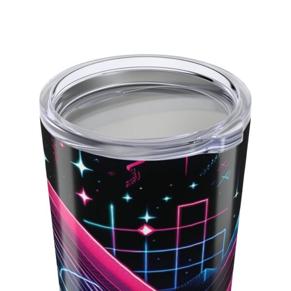 Retro Neon Waves 20oz Tumbler - Vibrant Travel Cup - Image 5